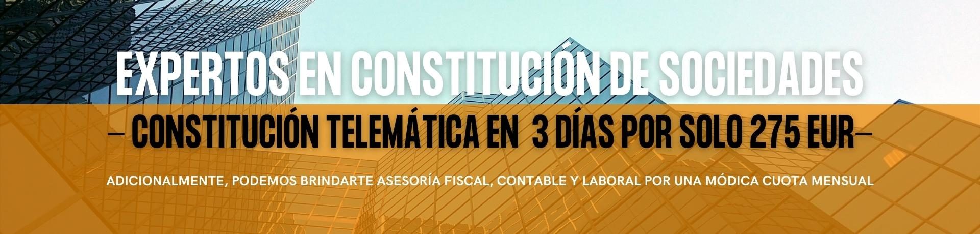 EXPERTOS EN LA CONSTITUCIÓN DE SOCIEDADES, CONSTITUCIÓN EN TRES DÍAS POR SOLO 275 EUROS, INIZIATUEMPRESA